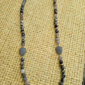 SILPADA Agate with Druzy Necklace